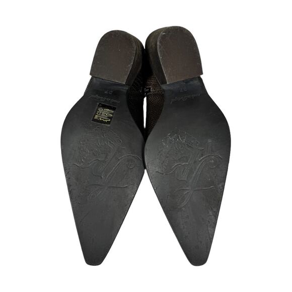 Free People Jackson West Ankle Boot 37 7 Brown Black Leather Bootie Boho - Picture 6 of 10